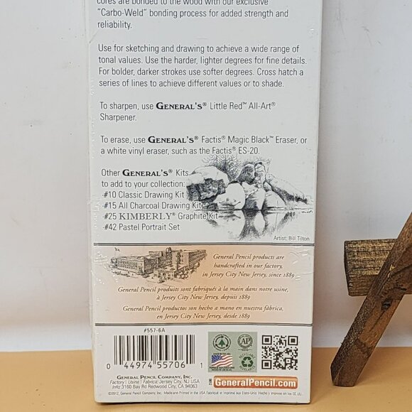 Generals Original Charcoal Drawing Pencils Assorted Degrees With Mini Easel - Picture 4 of 9